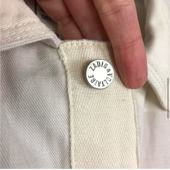 Zadig & Voltaire | NWT Kimo Neutral Camoflauge Jacket Neige Small - Picture 5 of 12